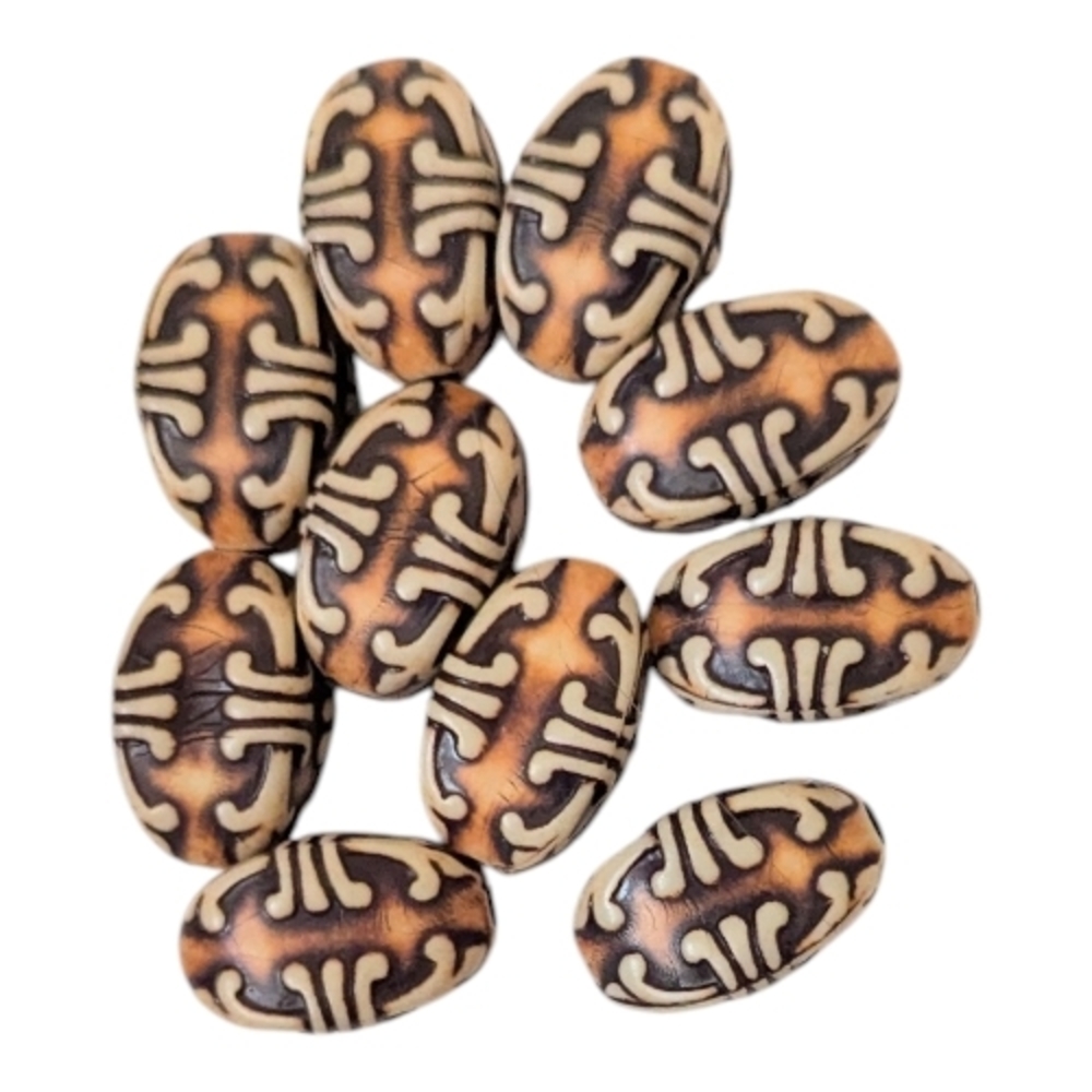 New Vintage Fleur de Lis Dramatic Focal Beads 10 Count